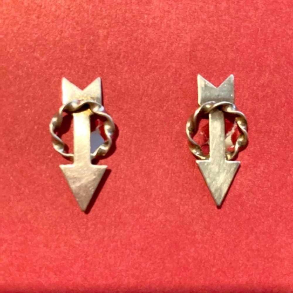 Vintage Sterling Silver Arrow Earrings